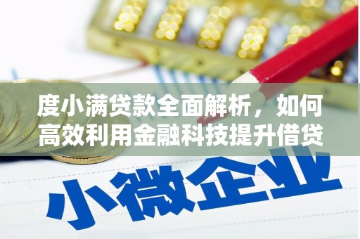 蕉城度小满贷款全面解析，如何高效利用金融科技提升借贷体验