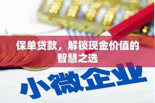 蕉城保单贷款，解锁现金价值的智慧之选