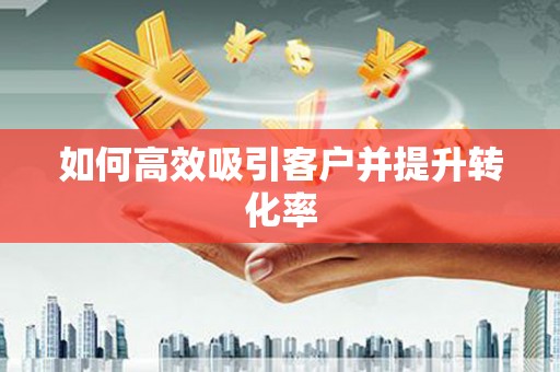 蕉城如何高效吸引客户并提升转化率