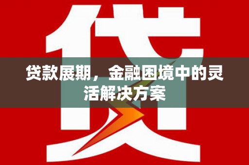 蕉城贷款展期，金融困境中的灵活解决方案