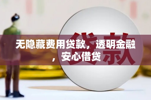 蕉城无隐藏费用贷款，透明金融，安心借贷