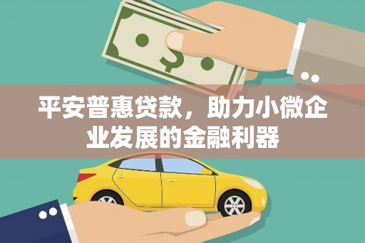 蕉城平安普惠贷款，助力小微企业发展的金融利器
