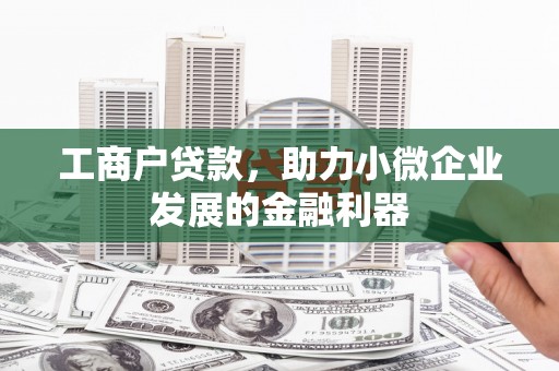 蕉城工商户贷款，助力小微企业发展的金融利器