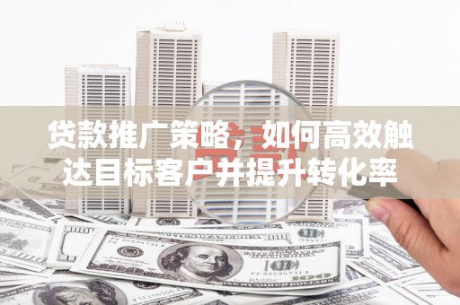 蕉城贷款推广策略，如何高效触达目标客户并提升转化率