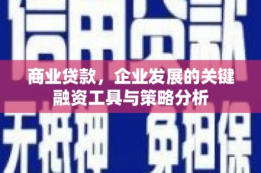 蕉城商业贷款，企业发展的关键融资工具与策略分析