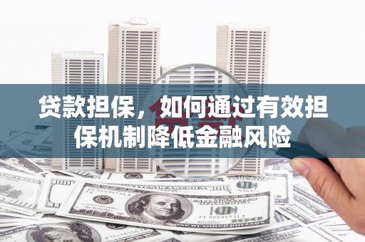蕉城贷款担保，如何通过有效担保机制降低金融风险