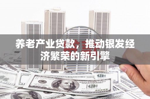 蕉城养老产业贷款，推动银发经济繁荣的新引擎