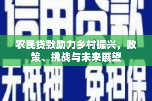 蕉城农民贷款助力乡村振兴，政策、挑战与未来展望