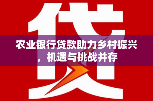 蕉城农业银行贷款助力乡村振兴，机遇与挑战并存