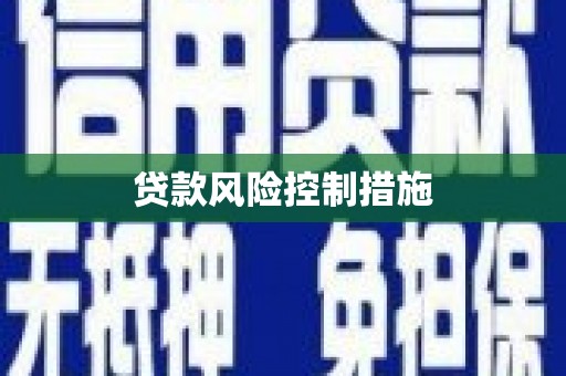 蕉城贷款风险控制措施