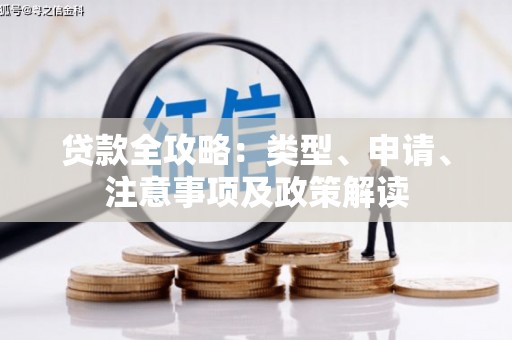 蕉城贷款全攻略：类型、申请、注意事项及政策解读